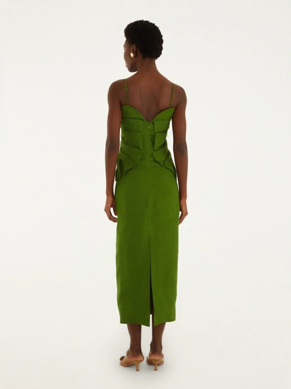 Farm Rio: Green Monstera Leaf Sleeveless Euroflax Premium Linen Maxi
Dress - Picture 5 of 14